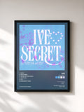 #noir Tableau de l'album IVE SECRET de IVE, cadre noir, imprimé et encadré en France