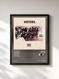 #noir Tableau de l'album Money Tape EP de Veysel, cadre noir, imprimé et encadré en France