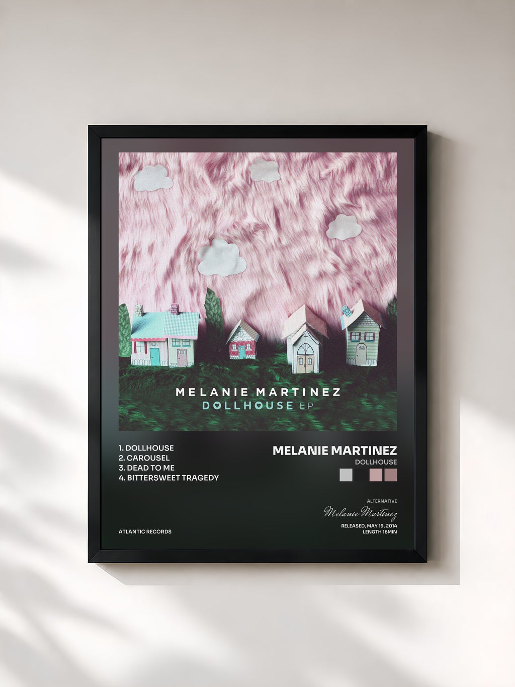 #noir Tableau de l'album Dollhouse de Melanie Martinez, cadre noir, imprimé et encadré en France
