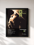 #noir Tableau de l'album I Remember de Dianne Reeves, cadre noir, imprimé et encadré en France