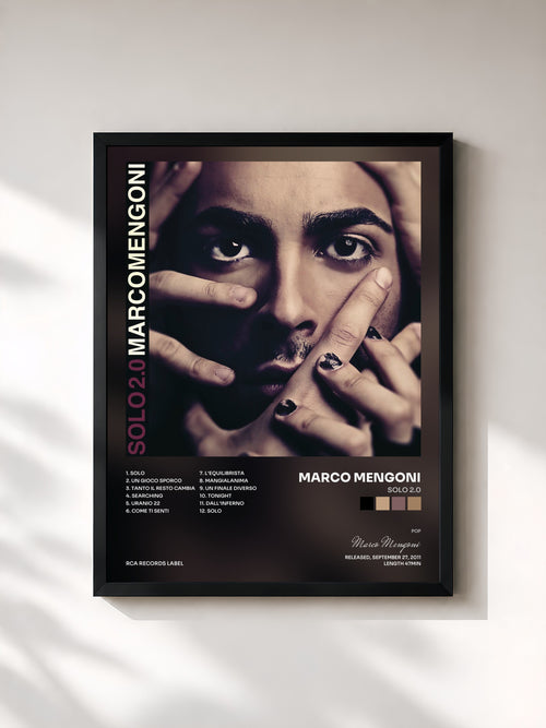 Marco Mengoni · Solo 2.0 — Affiche encadrée