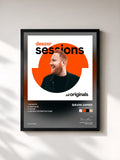 #noir Tableau de l'album Deezer Sessions de Gavin James, cadre noir, imprimé et encadré en France