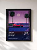 #noir Tableau de l'album Echoes of Miami. de Bolden., cadre noir, imprimé et encadré en France