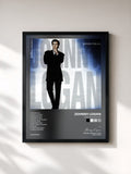 #noir Tableau de l'album Endless Emotion de Johnny Logan, cadre noir, imprimé et encadré en France