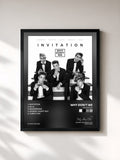 #noir Tableau de l'album Invitation de Why Don't We, cadre noir, imprimé et encadré en France