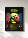 #noir Tableau de l'album RAW de City Girls, cadre noir, imprimé et encadré en France