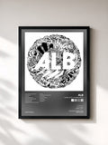 #noir Tableau de l'album Come Out! It's Beautiful de ALB, cadre noir, imprimé et encadré en France