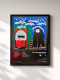 #noir Tableau de l'album Only For Dolphins de Action Bronson, cadre noir, imprimé et encadré en France