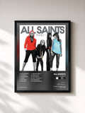 #noir Tableau de l'album Studio 1 de All Saints, cadre noir, imprimé et encadré en France