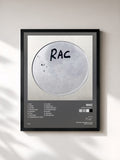 #noir Tableau de l'album Unreleased 1 de RAC, cadre noir, imprimé et encadré en France