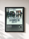 #noir Tableau de l'album La danse du matin de BMYE, cadre noir, imprimé et encadré en France