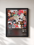 #noir Tableau de l'album White Christmas 11 de Troy Ave, cadre noir, imprimé et encadré en France