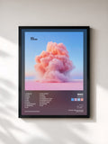 #noir Tableau de l'album CLOUDS de RAC, cadre noir, imprimé et encadré en France