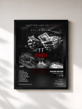 #noir Tableau de l'album Murder for Hire 2 de Kevin Gates, cadre noir, imprimé et encadré en France