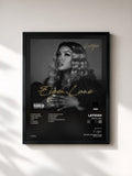 #noir Tableau de l'album EIGEN LANE de Latifah, cadre noir, imprimé et encadré en France