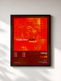 #noir Tableau de l'album Hüp (Remix) de Tarkan, cadre noir, imprimé et encadré en France