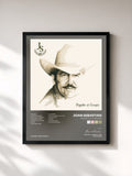 #noir Tableau de l'album Pegadito Al Corazón de Joan Sebastian, cadre noir, imprimé et encadré en France