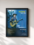 #noir Tableau de l'album That's Life de Willie Nelson, cadre noir, imprimé et encadré en France