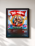 #noir Tableau de l'album Rock'n'roll karma de Big Mama, cadre noir, imprimé et encadré en France