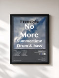#noir Tableau de l'album Freestyle drum and bass de Freestyle, cadre noir, imprimé et encadré en France