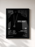 #noir Tableau de l'album Bullets Aint Got No Name, Vol. 3 de Nipsey Hussle, cadre noir, imprimé et encadré en France