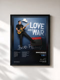 #noir Tableau de l'album Love and War de Brad Paisley, cadre noir, imprimé et encadré en France