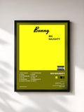 #noir Tableau de l'album Bunny de BIG Naughty, cadre noir, imprimé et encadré en France