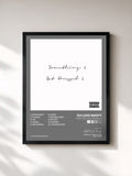 #noir Tableau de l'album Something 2 Get Dressed 2 de DJ Luke Nasty, cadre noir, imprimé et encadré en France