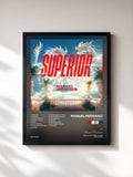 #noir Tableau de l'album SUPERIOR de Manuel Medrano, cadre noir, imprimé et encadré en France