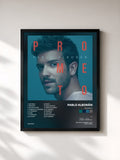 #noir Tableau de l'album Prometo de Pablo Alborán, cadre noir, imprimé et encadré en France