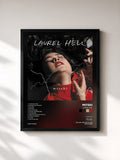 #noir Tableau de l'album Laurel Hell de Mitski, cadre noir, imprimé et encadré en France