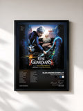 #noir Tableau de l'album Rise Of The Guardians de Alexandre Desplat, cadre noir, imprimé et encadré en France