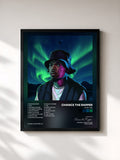 #noir Tableau de l'album STAR LINE de Chance the Rapper, cadre noir, imprimé et encadré en France