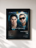 #noir Tableau de l'album Supremo de Chino & Nacho, cadre noir, imprimé et encadré en France