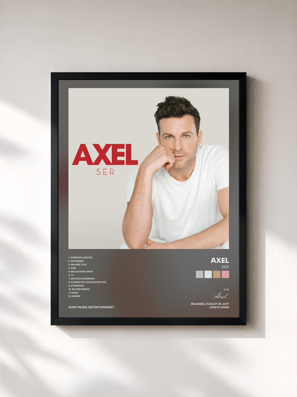 #noir Tableau de l'album Ser de Axel, cadre noir, imprimé et encadré en France
