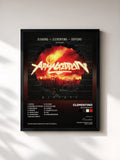 #noir Tableau de l'album Armageddon de Clementino, cadre noir, imprimé et encadré en France