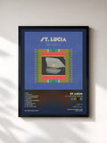 #noir Tableau de l'album St. Lucia: Early Demos de St. Lucia, cadre noir, imprimé et encadré en France