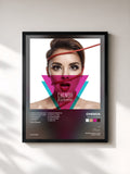 #noir Tableau de l'album #SoyHumana de Chenoa, cadre noir, imprimé et encadré en France