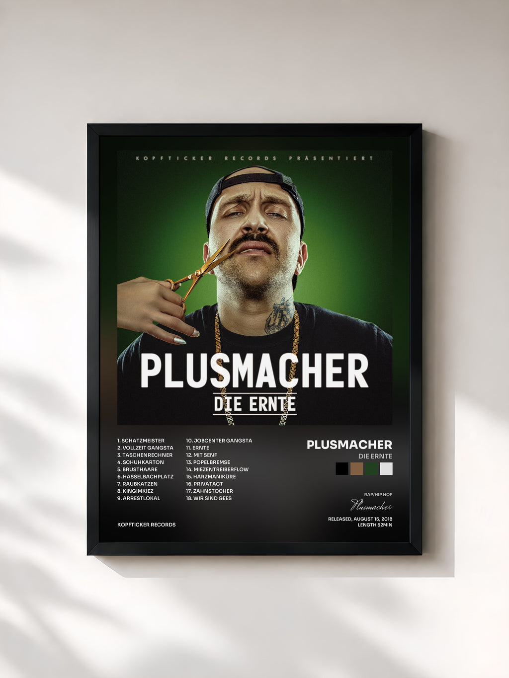 #noir Tableau de l'album Die Ernte de Plusmacher, cadre noir, imprimé et encadré en France