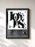 #noir Tableau de l'album José por Siempre José de José José, cadre noir, imprimé et encadré en France