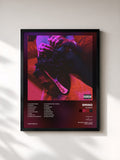 #noir Tableau de l'album blkswn de Smino, cadre noir, imprimé et encadré en France