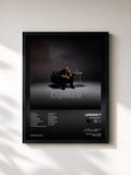 #noir Tableau de l'album LEGENDARIO de LEGADO 7, cadre noir, imprimé et encadré en France