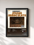 #noir Tableau de l'album The Stoned Immaculate de Curren$y, cadre noir, imprimé et encadré en France