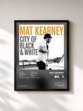 #noir Tableau de l'album City Of Black & White de Mat Kearney, cadre noir, imprimé et encadré en France