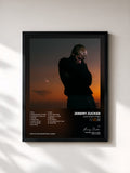 #noir Tableau de l'album love is not dying de Jeremy Zucker, cadre noir, imprimé et encadré en France