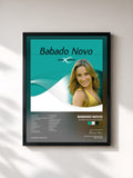 #noir Tableau de l'album Babado Novo Sem Limite de Babado Novo, cadre noir, imprimé et encadré en France