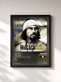 #noir Tableau de l'album Puerto Presente EP de Macaco, cadre noir, imprimé et encadré en France