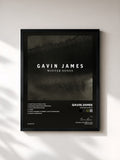 #noir Tableau de l'album Winter Songs de Gavin James, cadre noir, imprimé et encadré en France