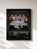 #noir Tableau de l'album Corridos Progresivos, Vol. 2 de Colmillo Norteño, cadre noir, imprimé et encadré en France
