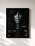 #noir Tableau de l'album Heal de Loreen, cadre noir, imprimé et encadré en France
